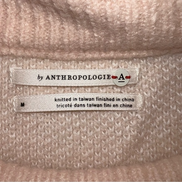 Anthropologie Pom Pom alpaca peach sweater size medium - Picture 5 of 9